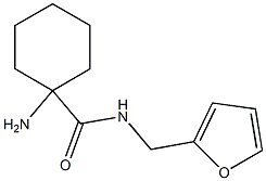 1-amino-N-(2-furylmethyl)cyclohexanecarboxamide Struktur