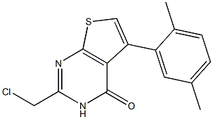 2-(chloromethyl)-5-(2,5-dimethylphenyl)-3H,4H-thieno[2,3-d]pyrimidin-4-one Struktur