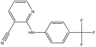 2-{[4-(trifluoromethyl)phenyl]amino}pyridine-3-carbonitrile Struktur