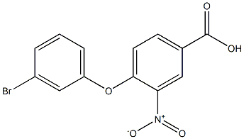 4-(3-bromophenoxy)-3-nitrobenzoic acid Struktur