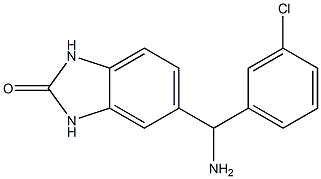 5-[amino(3-chlorophenyl)methyl]-2,3-dihydro-1H-1,3-benzodiazol-2-one Struktur