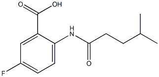 5-fluoro-2-(4-methylpentanamido)benzoic acid Struktur