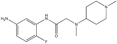 N-(5-amino-2-fluorophenyl)-2-[methyl(1-methylpiperidin-4-yl)amino]acetamide Struktur