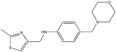 N-[(2-methyl-1,3-thiazol-4-yl)methyl]-4-(morpholin-4-ylmethyl)aniline Structure