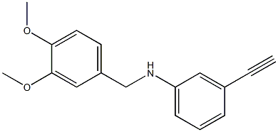 N-[(3,4-dimethoxyphenyl)methyl]-3-ethynylaniline Struktur