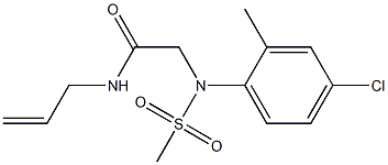 N-allyl-2-[4-chloro-2-methyl(methylsulfonyl)anilino]acetamide Struktur