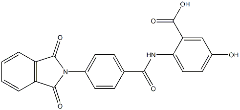 2-({[4-(1,3-dioxo-1,3-dihydro-2H-isoindol-2-yl)phenyl]carbonyl}amino)-5-hydroxybenzoic acid Struktur