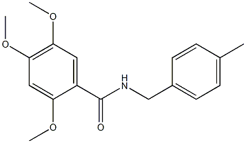 2,4,5-trimethoxy-N-(4-methylbenzyl)benzamide Struktur