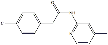 2-(4-chlorophenyl)-N-(4-methyl-2-pyridinyl)acetamide Struktur