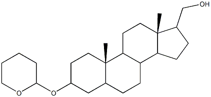 [3-(tetrahydro-2H-pyran-2-yloxy)androstan-17-yl]methanol Struktur