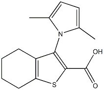 3-(2,5-dimethyl-1H-pyrrol-1-yl)-4,5,6,7-tetrahydro-1-benzothiophene-2-carboxylic acid Struktur