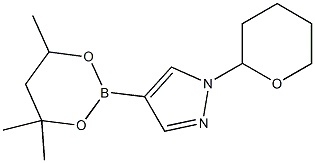 1-(Tetrahydro-2H-pyran-2-yl)-4-(4,4,6-trimethyl-1,3,2-dioxaborinan-2-yl)-1H-pyrazole Struktur