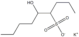 5-Hydroxynonane-4-sulfonic acid potassium salt Struktur