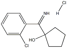 1-[(2-Chlorophenyl)(imino)methyl]cyclopentanol Hydrochloride Structure