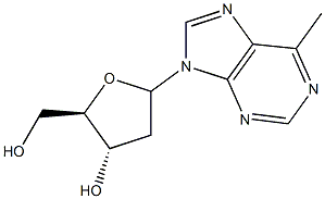 9-(2-deoxy-erythro-pentofuranosyl)-6-methylpurine Structure