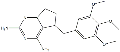2,4-diamino-5-(3,4,5-trimethoxybenzyl)-6,7-dihydro-5H-cyclopenta(d)pyrimidine Struktur