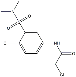 2-CHLORO-N-{4-CHLORO-3-[(DIMETHYLAMINO)SULFONYL]PHENYL}PROPANAMIDE Struktur