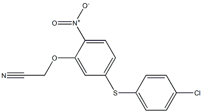 2-{5-[(4-chlorophenyl)thio]-2-nitrophenoxy}acetonitrile Struktur