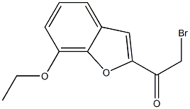 2-bromo-1-(7-ethoxybenzofuran-2-yl)ethanone Struktur