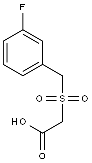 [(3-fluorobenzyl)sulfonyl]acetic acid Struktur