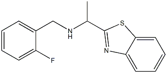 [1-(1,3-benzothiazol-2-yl)ethyl][(2-fluorophenyl)methyl]amine Struktur
