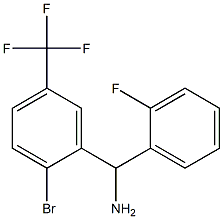 [2-bromo-5-(trifluoromethyl)phenyl](2-fluorophenyl)methanamine Struktur