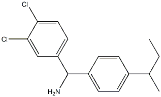 [4-(butan-2-yl)phenyl](3,4-dichlorophenyl)methanamine Struktur