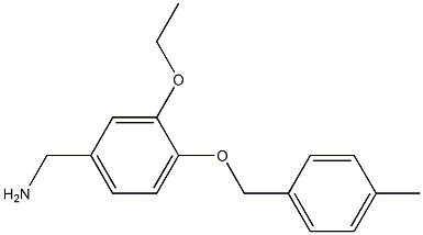 {3-ethoxy-4-[(4-methylphenyl)methoxy]phenyl}methanamine Structure