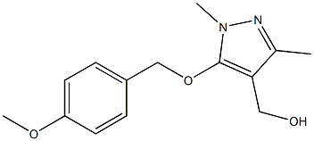 {5-[(4-methoxyphenyl)methoxy]-1,3-dimethyl-1H-pyrazol-4-yl}methanol Struktur