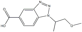 1-(1-methoxypropan-2-yl)-1H-1,2,3-benzotriazole-5-carboxylic acid Struktur