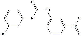 1-(3-hydroxyphenyl)-3-(3-nitrophenyl)urea Struktur
