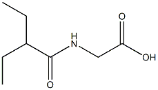 2-(2-ethylbutanamido)acetic acid Struktur