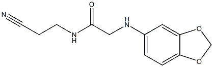 2-(2H-1,3-benzodioxol-5-ylamino)-N-(2-cyanoethyl)acetamide Struktur