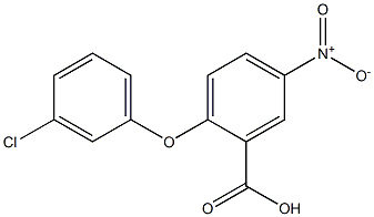 2-(3-chlorophenoxy)-5-nitrobenzoic acid Struktur