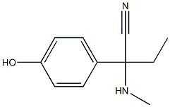 2-(4-hydroxyphenyl)-2-(methylamino)butanenitrile Struktur