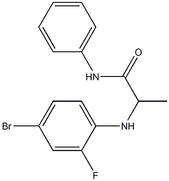 2-[(4-bromo-2-fluorophenyl)amino]-N-phenylpropanamide Struktur