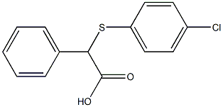 2-[(4-chlorophenyl)sulfanyl]-2-phenylacetic acid Struktur