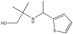 2-methyl-2-{[1-(thiophen-2-yl)ethyl]amino}propan-1-ol Struktur