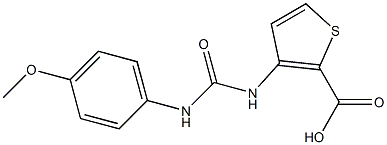 3-({[(4-methoxyphenyl)amino]carbonyl}amino)thiophene-2-carboxylic acid Struktur