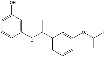 3-({1-[3-(difluoromethoxy)phenyl]ethyl}amino)phenol Struktur