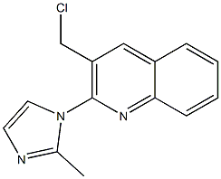 3-(chloromethyl)-2-(2-methyl-1H-imidazol-1-yl)quinoline Struktur
