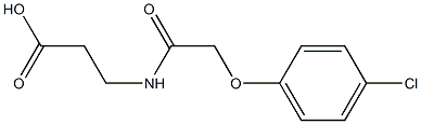3-[2-(4-chlorophenoxy)acetamido]propanoic acid Struktur