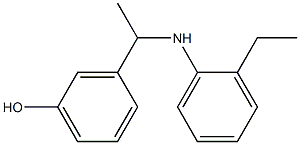 3-{1-[(2-ethylphenyl)amino]ethyl}phenol Struktur