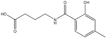 4-[(2-hydroxy-4-methylbenzoyl)amino]butanoic acid Struktur