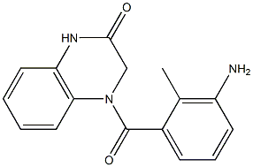 4-[(3-amino-2-methylphenyl)carbonyl]-1,2,3,4-tetrahydroquinoxalin-2-one Structure