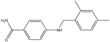 4-{[(2,4-dimethylphenyl)methyl]amino}benzamide Struktur