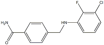 4-{[(3-chloro-2-fluorophenyl)amino]methyl}benzamide Struktur