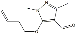 5-(but-3-en-1-yloxy)-1,3-dimethyl-1H-pyrazole-4-carbaldehyde Structure