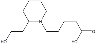 5-[2-(2-hydroxyethyl)piperidin-1-yl]pentanoic acid Struktur