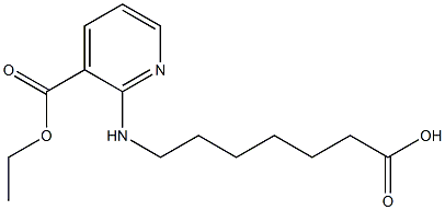 7-{[3-(ethoxycarbonyl)pyridin-2-yl]amino}heptanoic acid Struktur